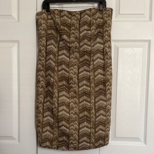 Chevron Patterned Brown Dress